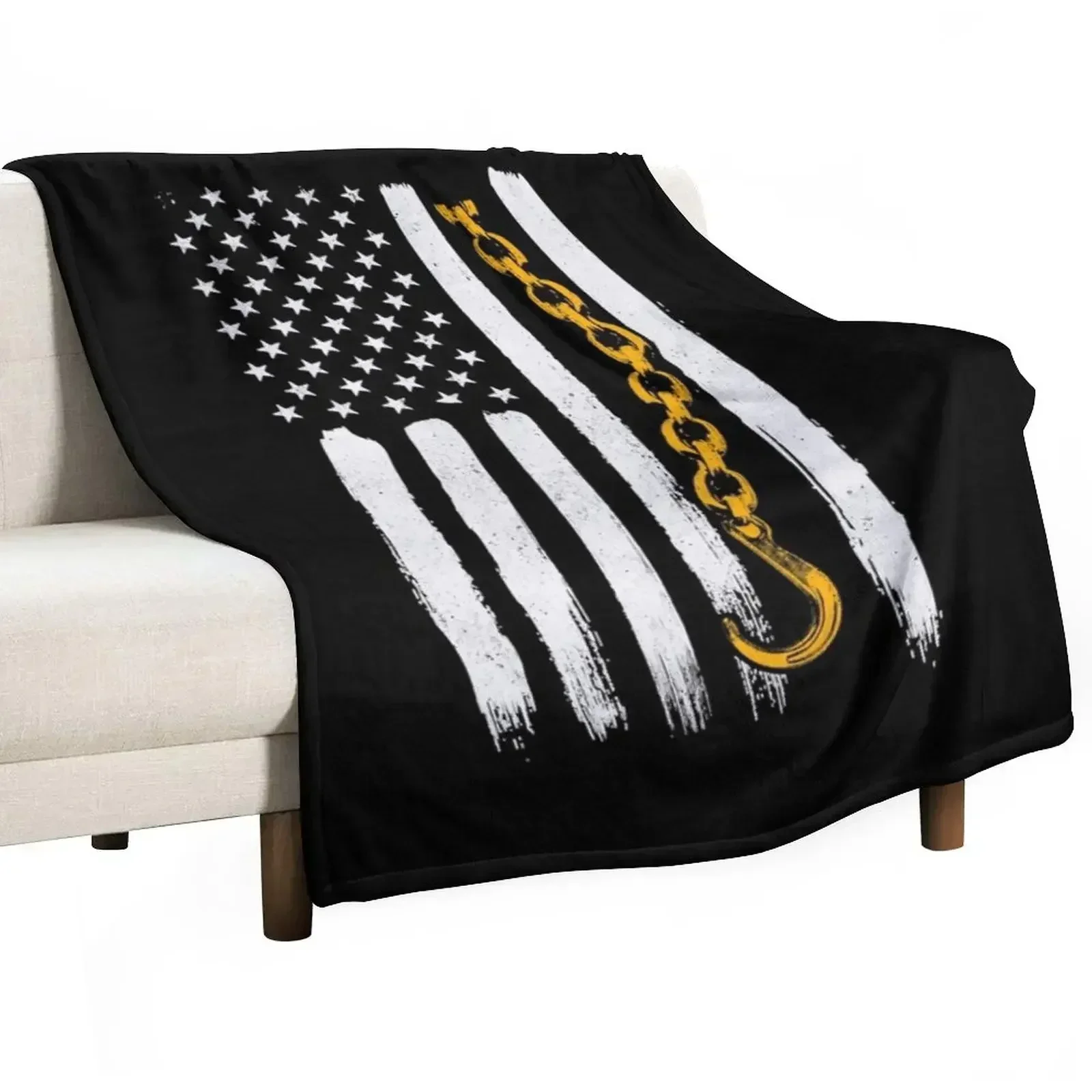 3D Printing Operator - Patriottische sleepwagenchauffeur werpt deken losse halloween-decoratieve