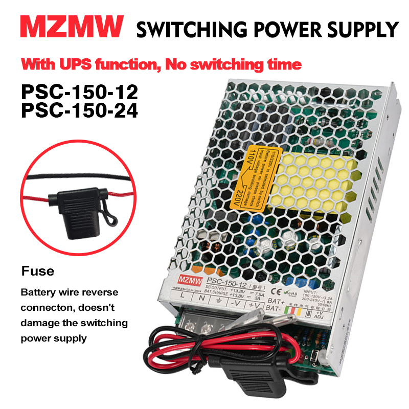 3D Printer Power Supply - MZMW 150W UPS Functieschakelende voeding 12V