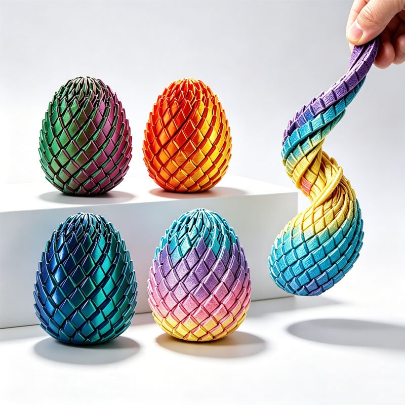 3D Printing Household Items - 3D-geprint drakenei stressverlichtend speelgoed fidget gadget