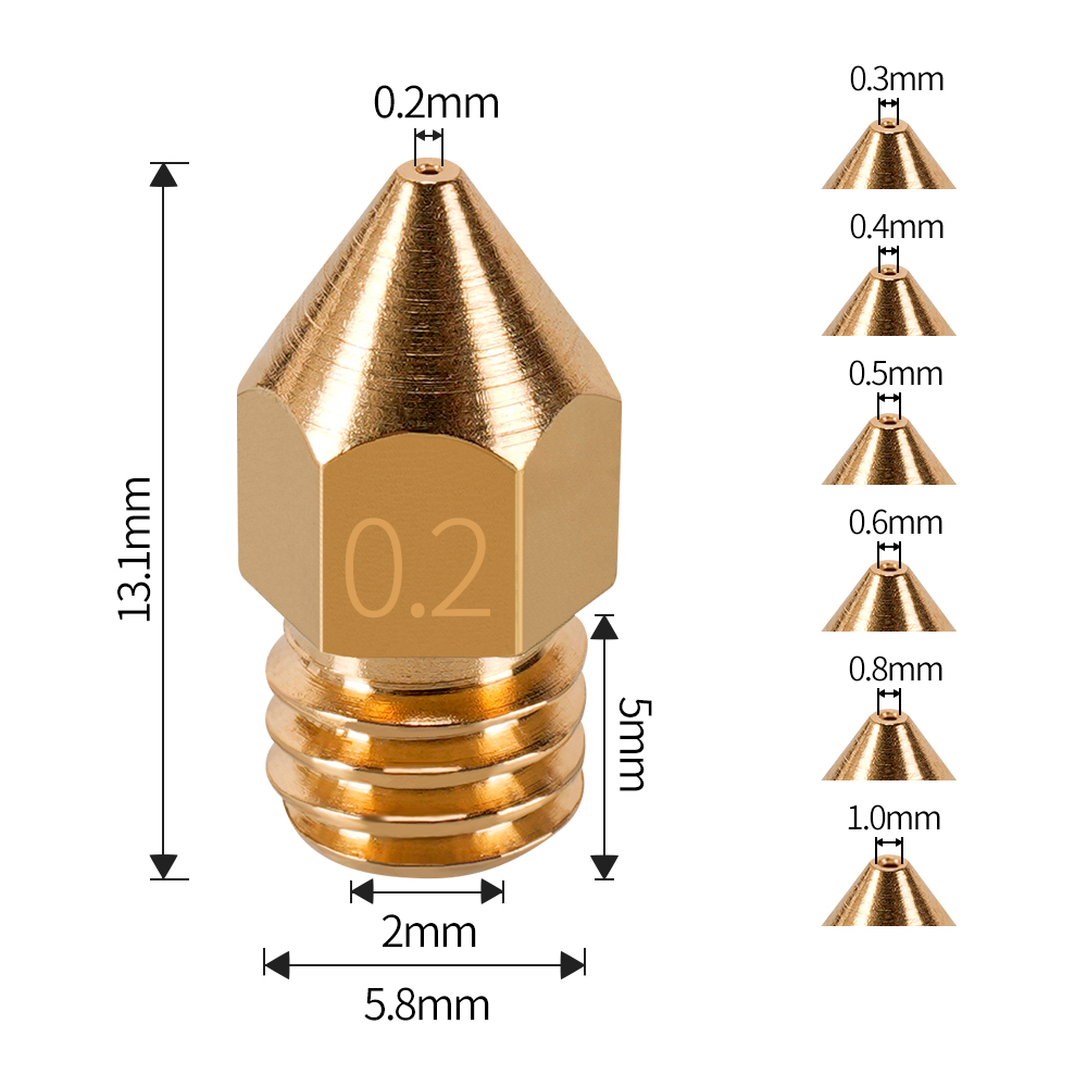 MK7 MK8 Nozzle 0.4mm 0.3mm 0.2 - 3D Printing Pdf recensie en prijs