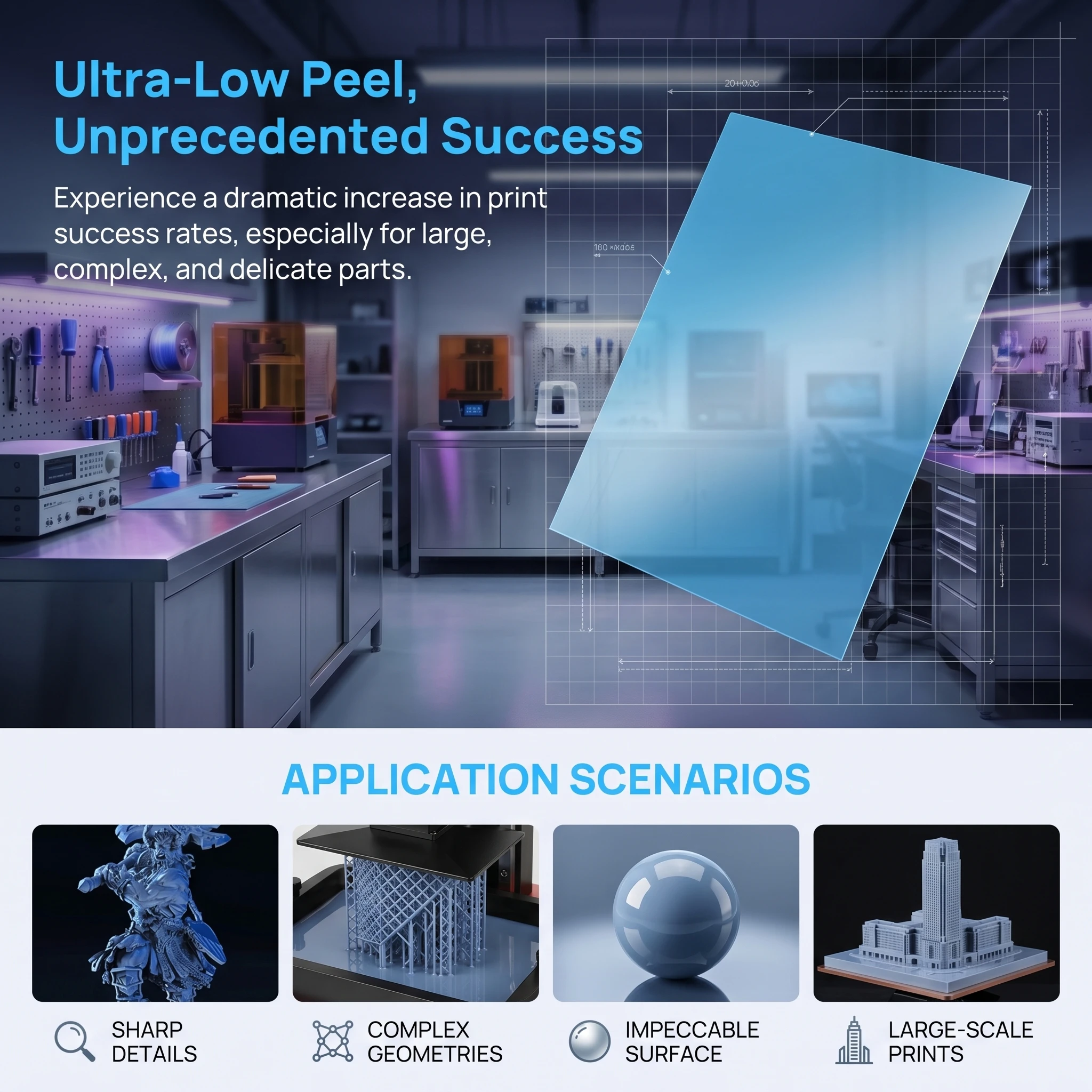 Hoge snelheid ACF release film - 3D Printing Pdf recensie en prijs