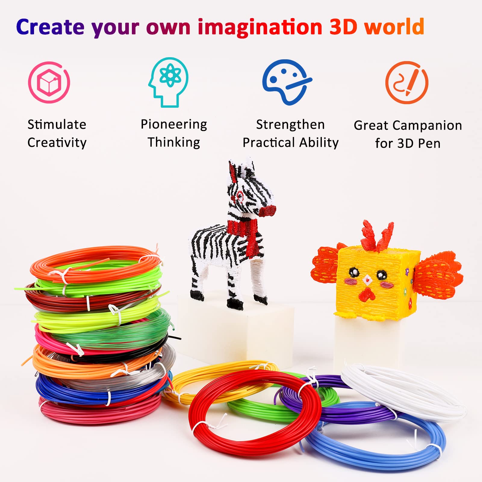 40 Kleuren PLA Filament voor 3 - 3D Printing Pen For Kids recensie en prijs
